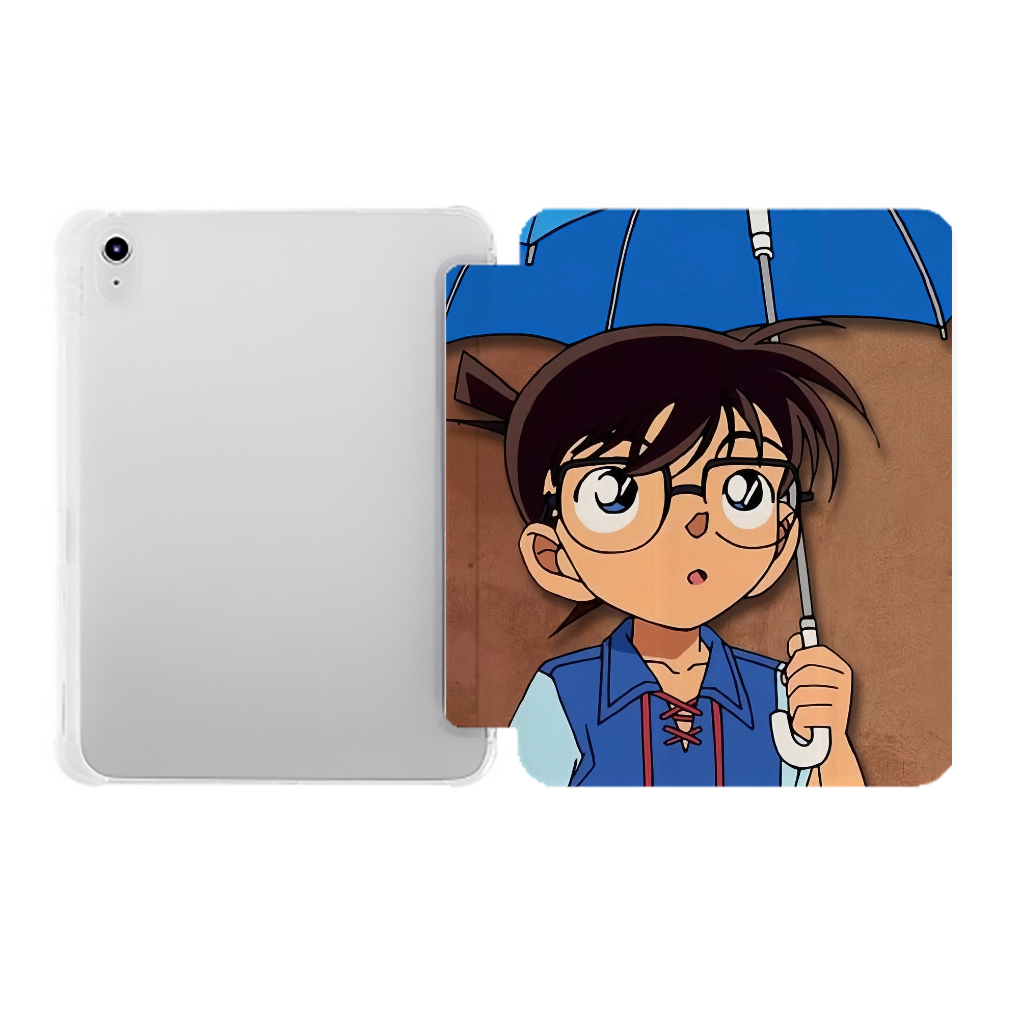 （画像用） 名探偵コナン Detective Conan IPad ケース ペン収納付き 三つ折りスタンド PUレザー×シリコン 対応機種9.5/10.5/10.9インチ